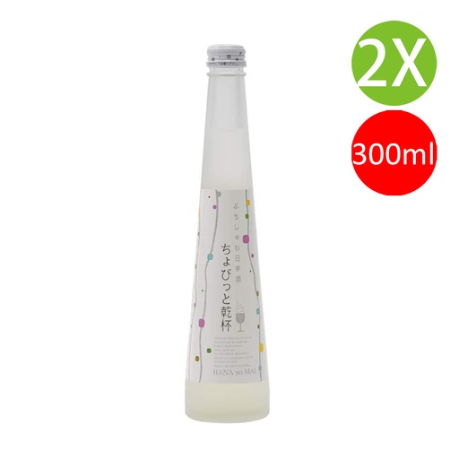 [VinoB55x2] 2X 日本製 花之舞 氣泡清酒 小甜米酒日本酒 甜甜乾杯 300ml x 2[4964232317021] (包裝隨機)